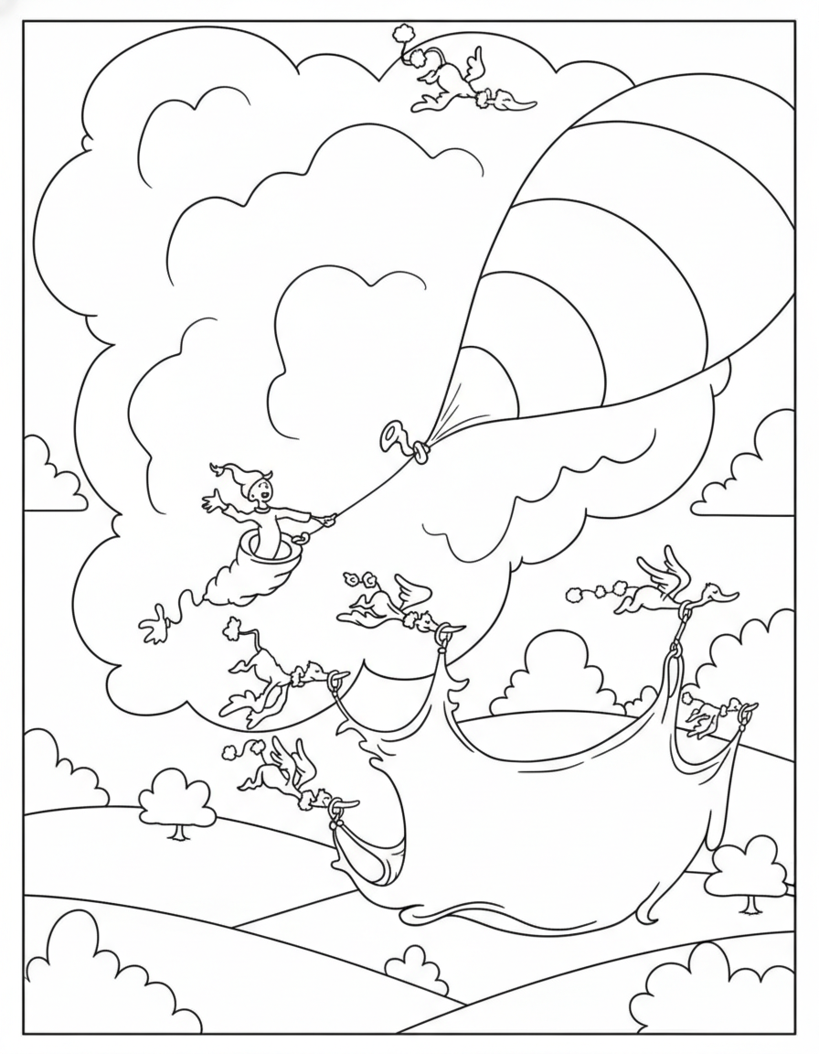 hard Dr. Seuss coloring pages 1