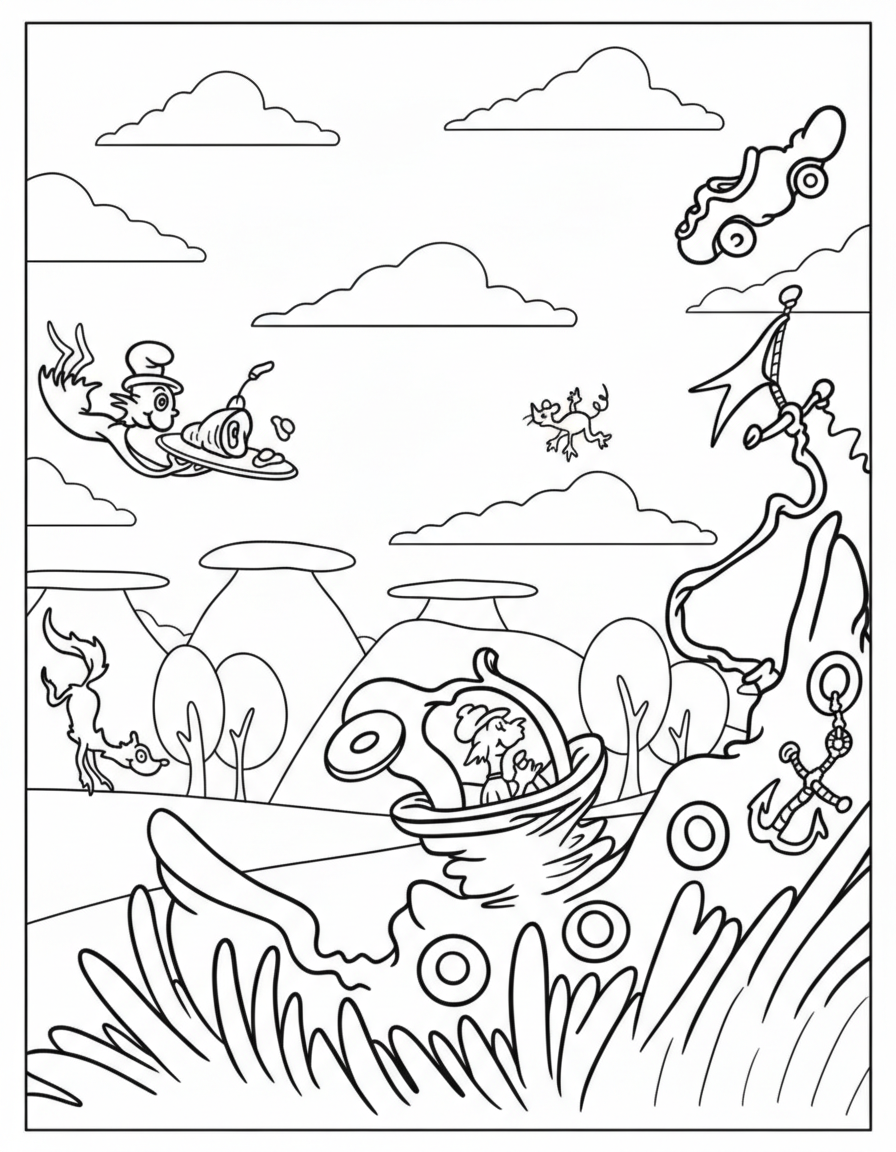 printable coloring pages Dr. Seuss