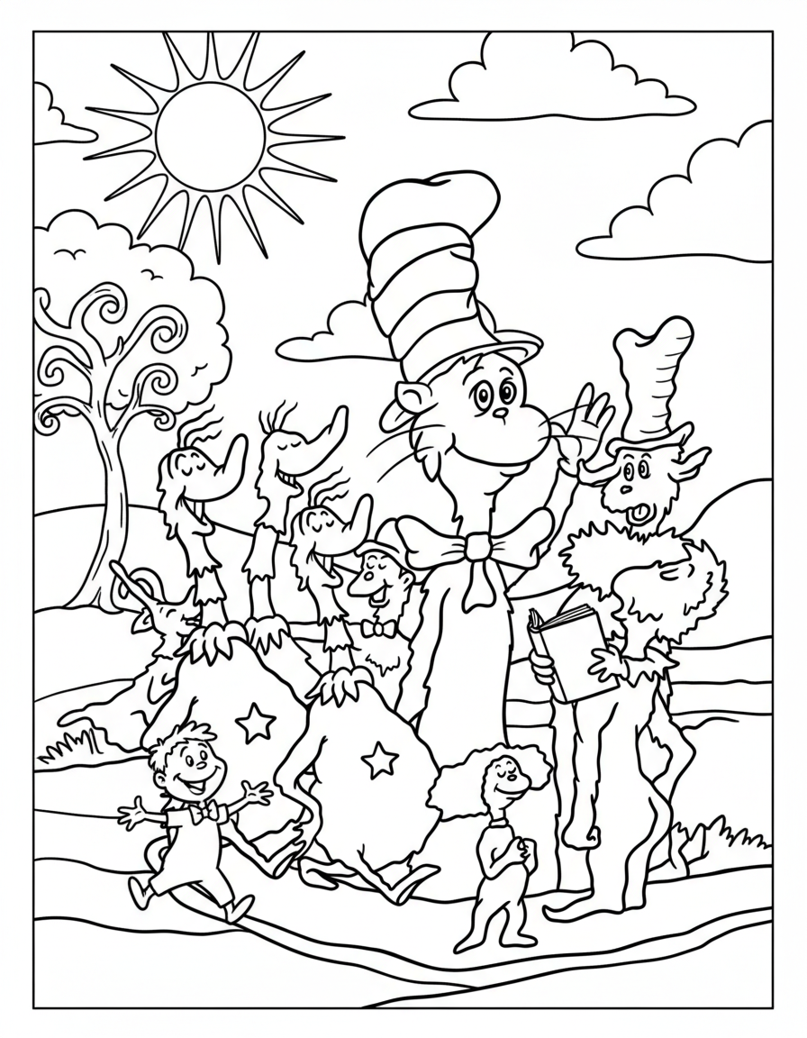 free Dr. Seuss coloring pages pdf