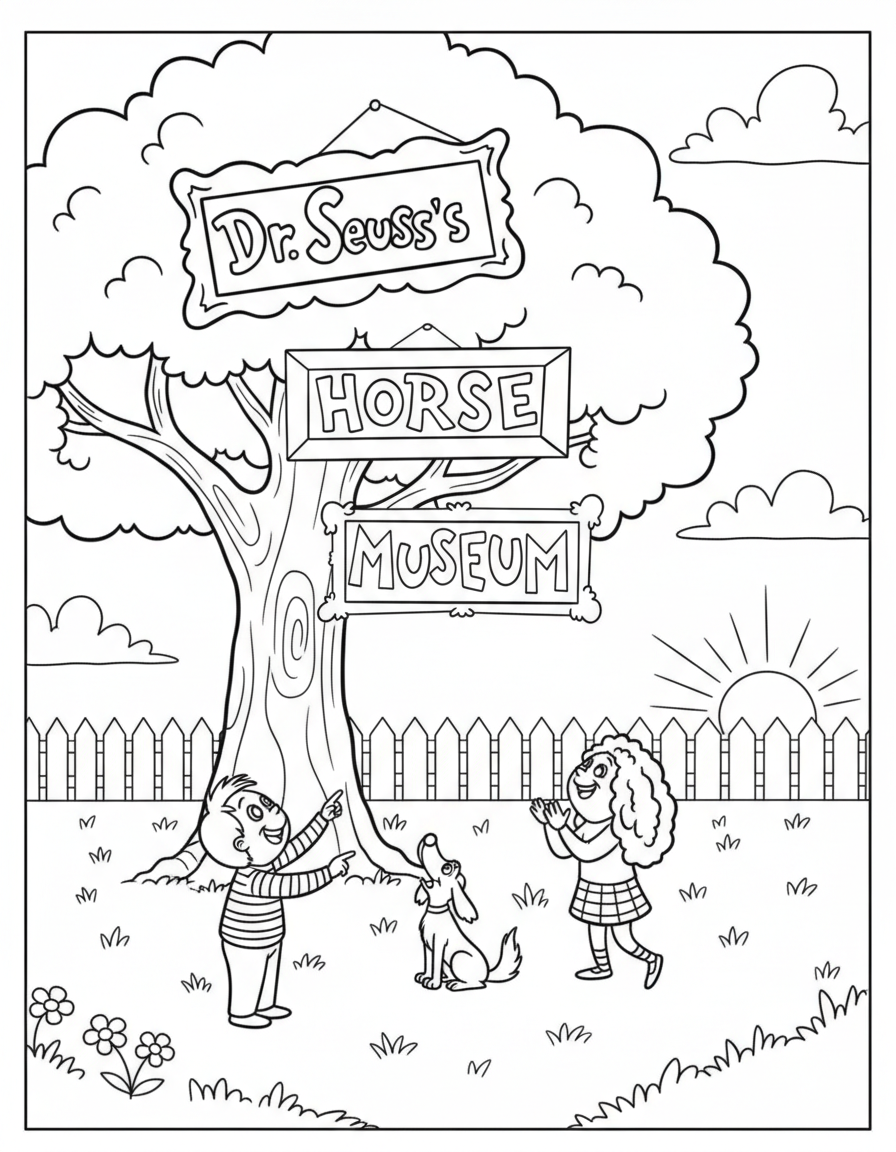 coloring pages for kids Dr. Seuss
