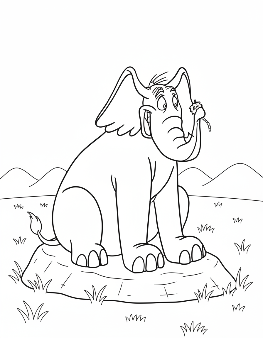 kawaii cute Dr. Seuss coloring pages