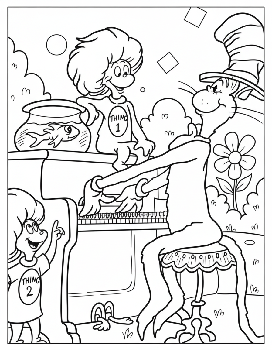 Dr. Seuss coloring pages printable free