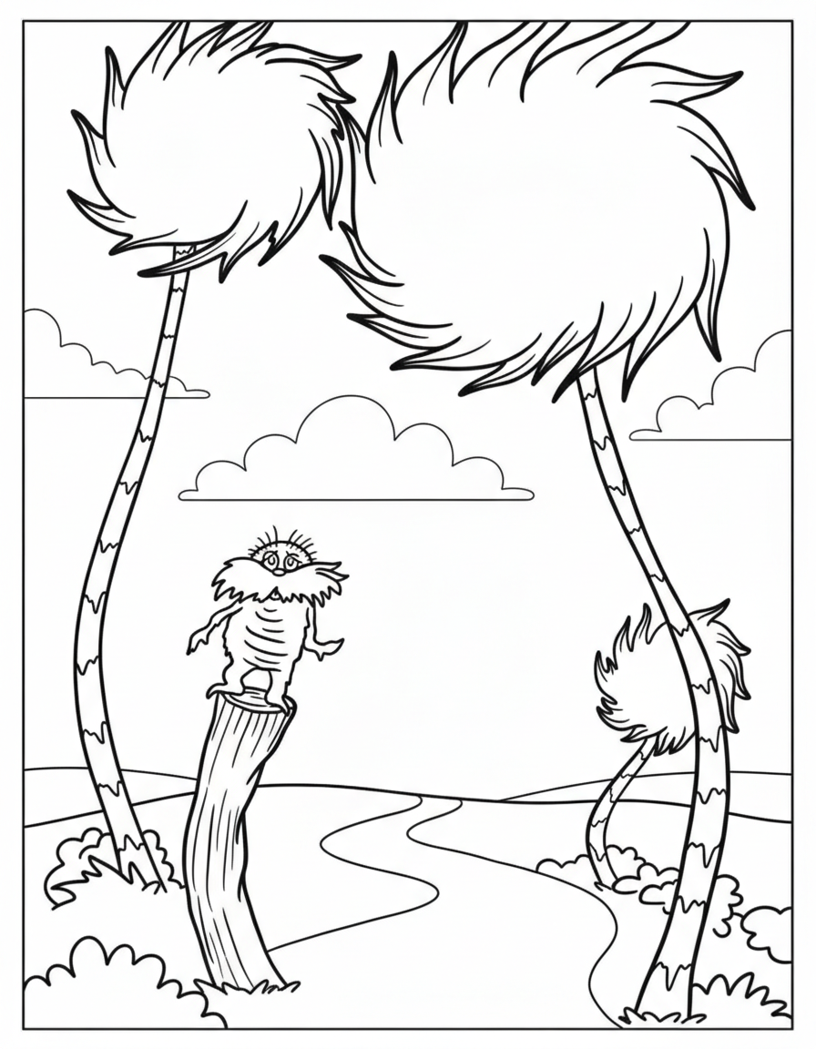 Dr. Seuss decorations coloring pages