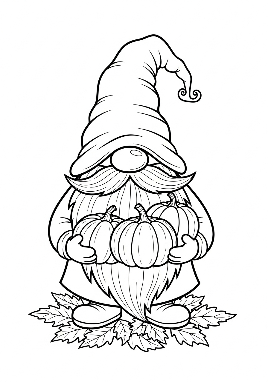 cute Gnome coloring pages
