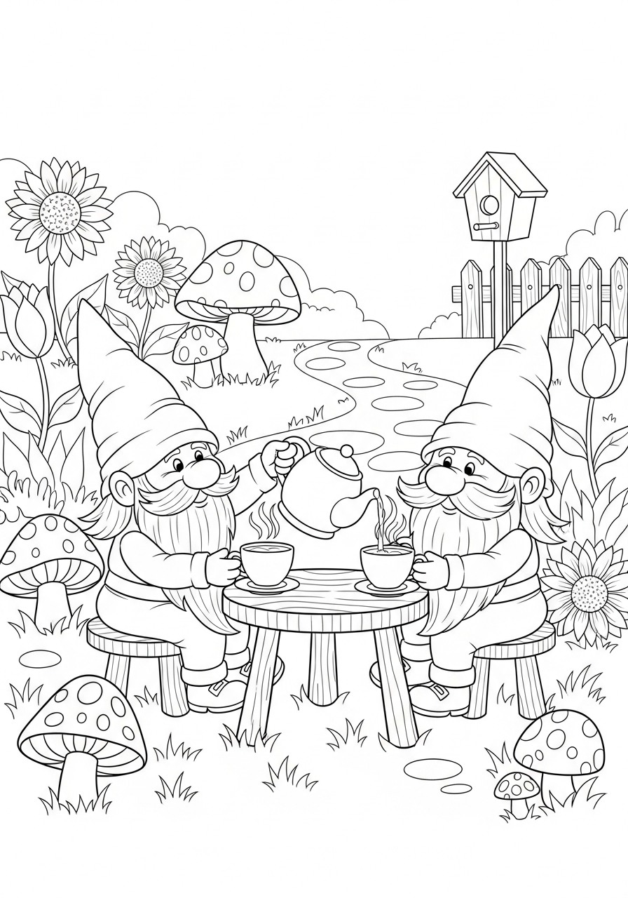 grinch Gnome coloring pages