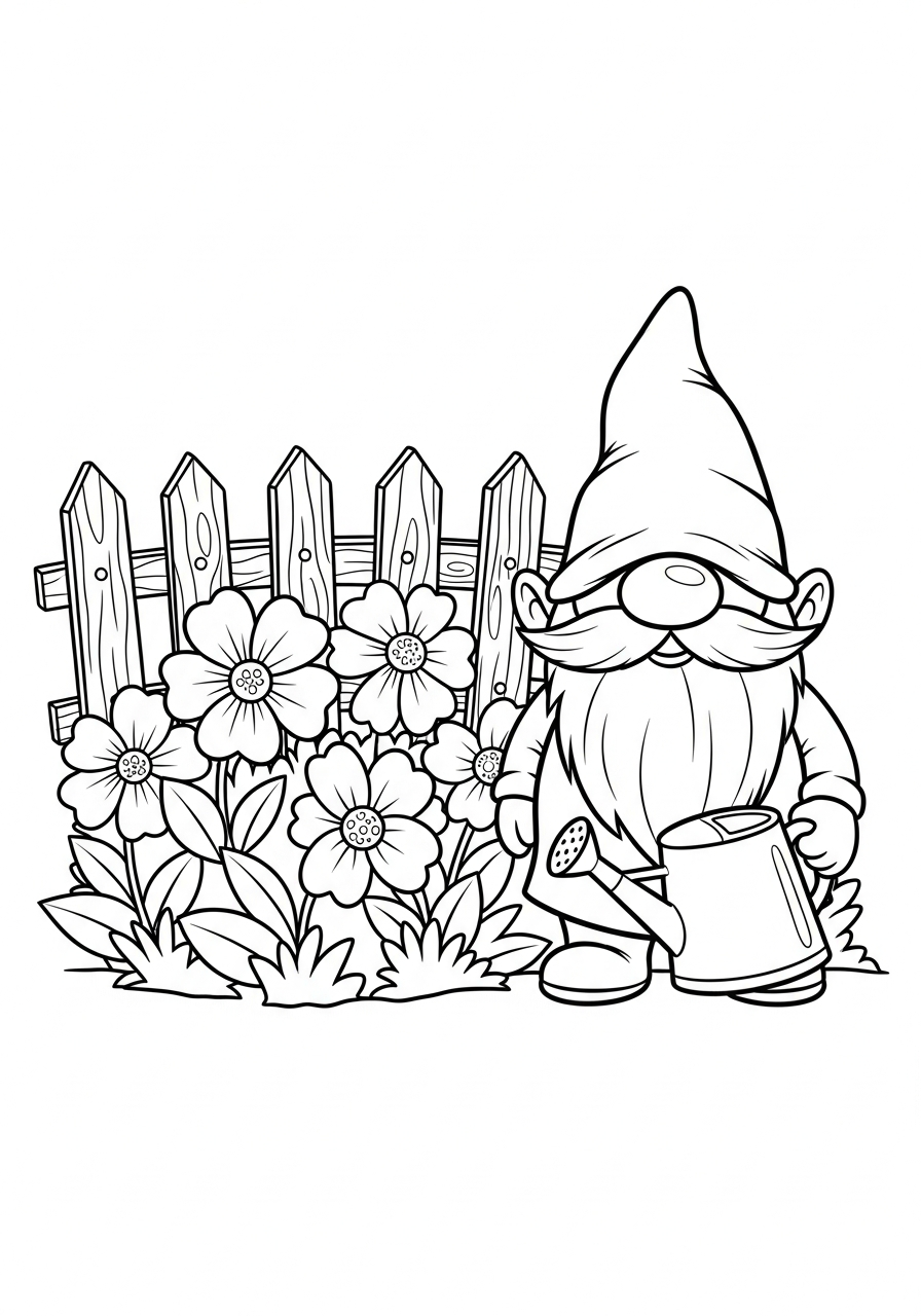 free printable coloring pages Gnome