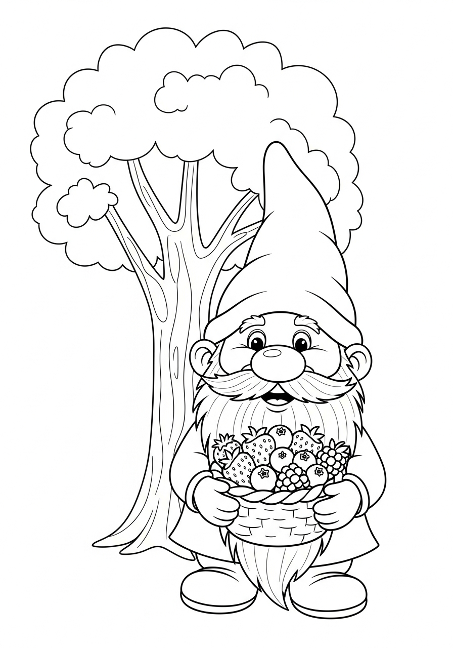 free Gnome coloring pages for kids