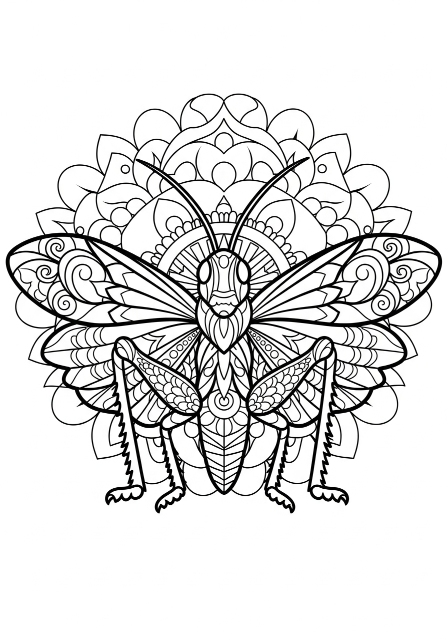 Grasshopper Coloring Pages 14 Grasshopper coloring pages for preschoolers 1