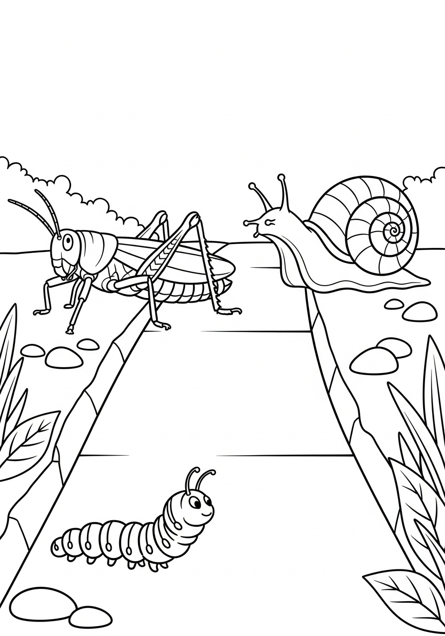 Grasshopper Coloring Pages 12 free printable Grasshopper coloring pages for adults