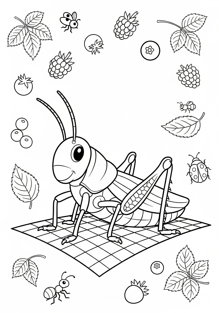 Grasshopper Coloring Pages 8 Grasshopper ornament coloring pages