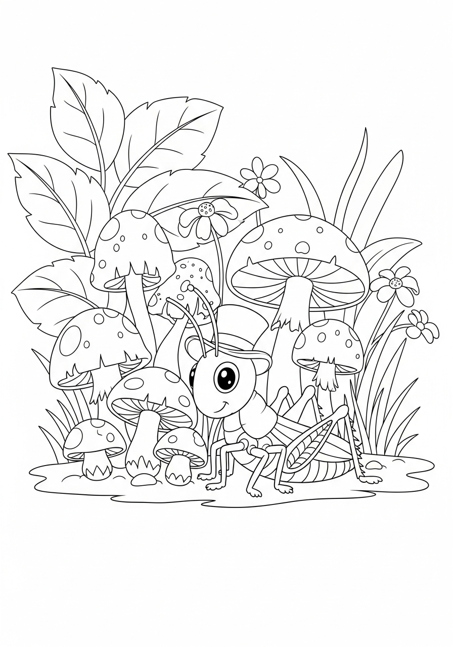Grasshopper Coloring Pages 17 free printable Grasshopper coloring pages