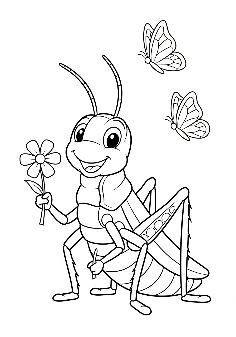 Grasshopper Coloring Pages 15 printable Grasshopper coloring pages