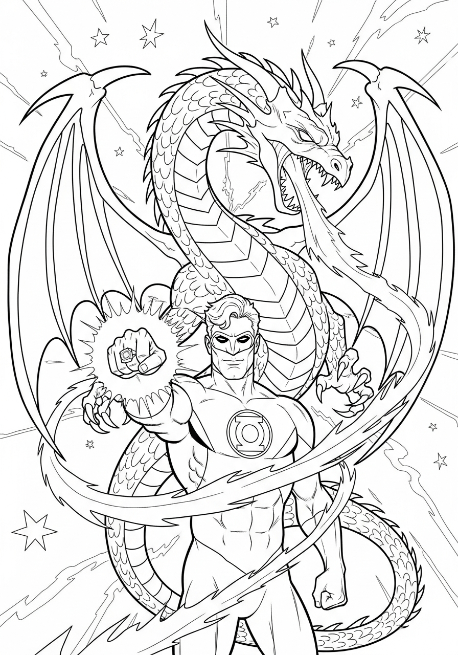free Green Lantern printable coloring pages