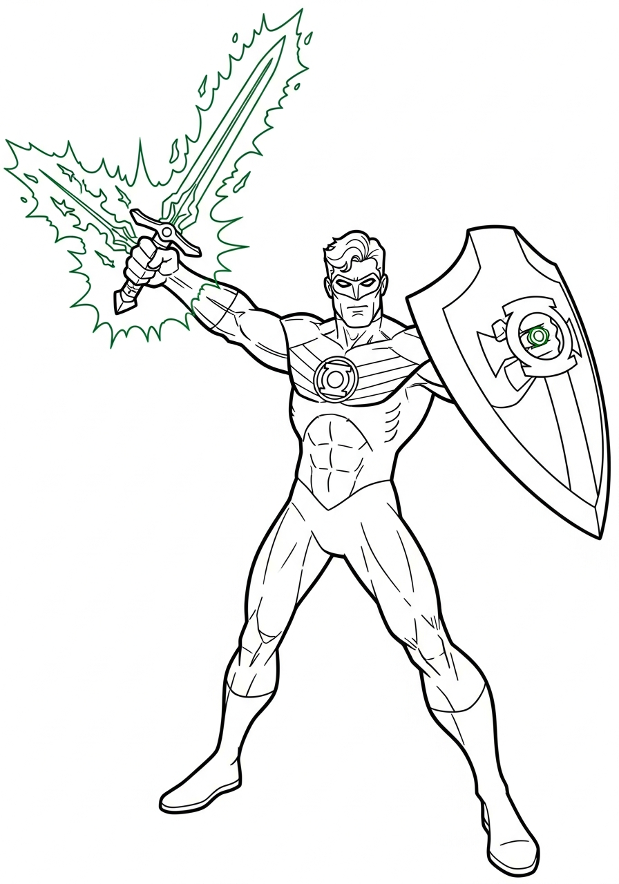 Green Lantern coloring pages printable