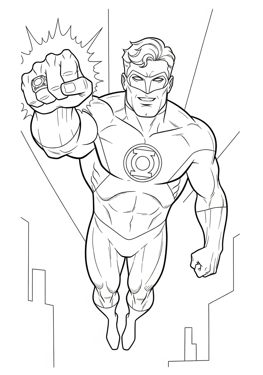 free printable coloring pages Green Lantern