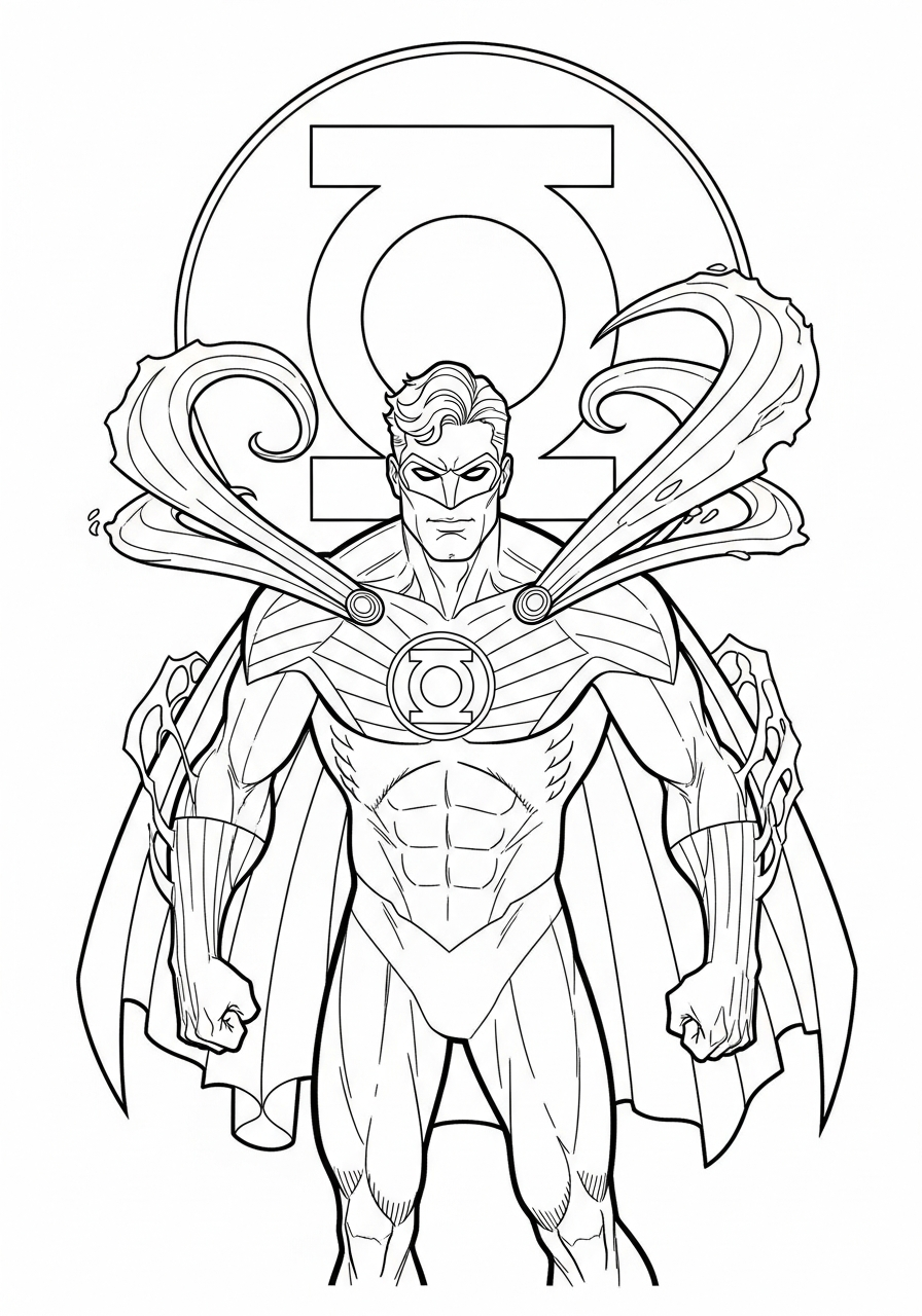 Green Lantern coloring pages free