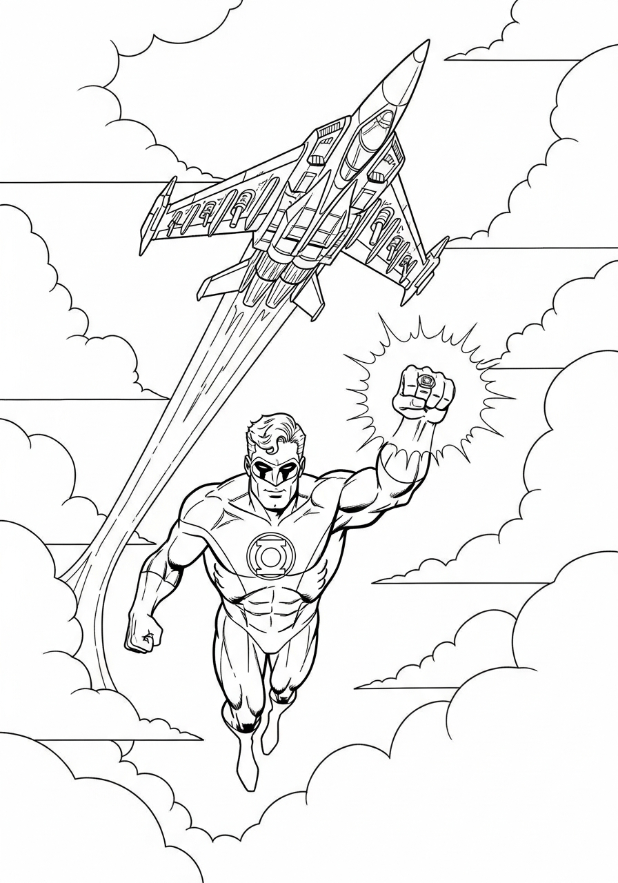 free Green Lantern coloring pages