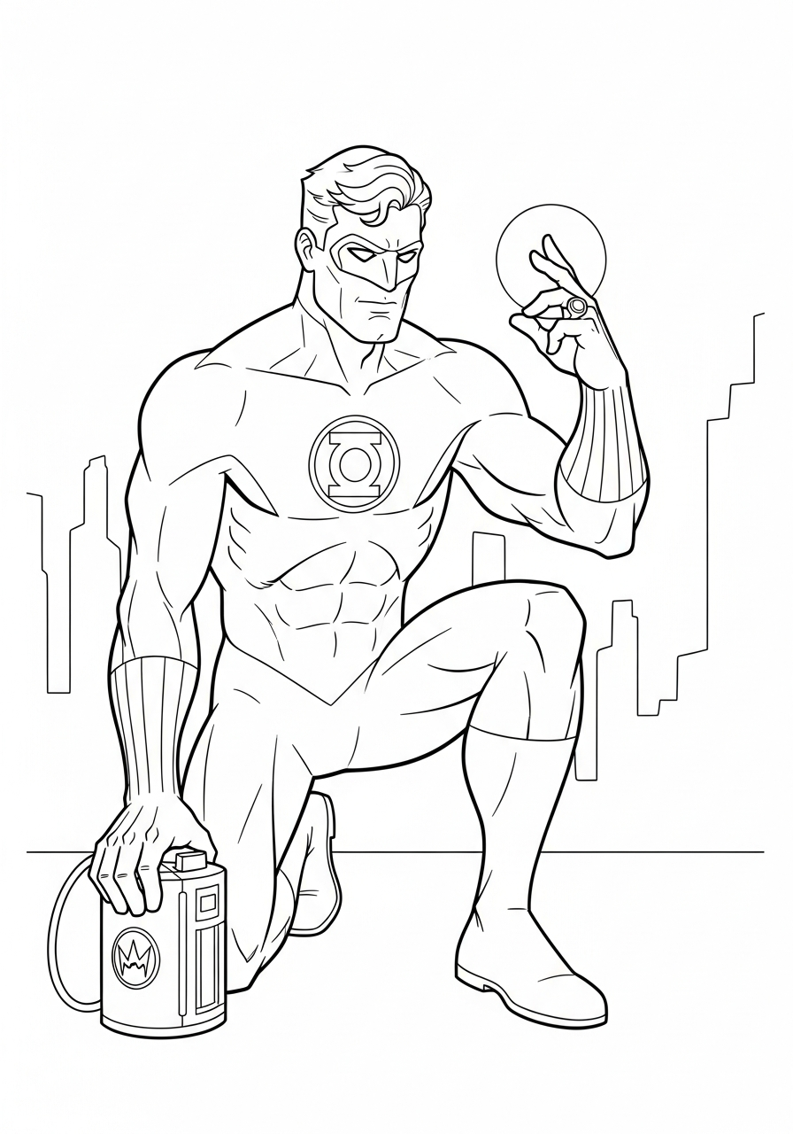 printable Green Lantern coloring pages