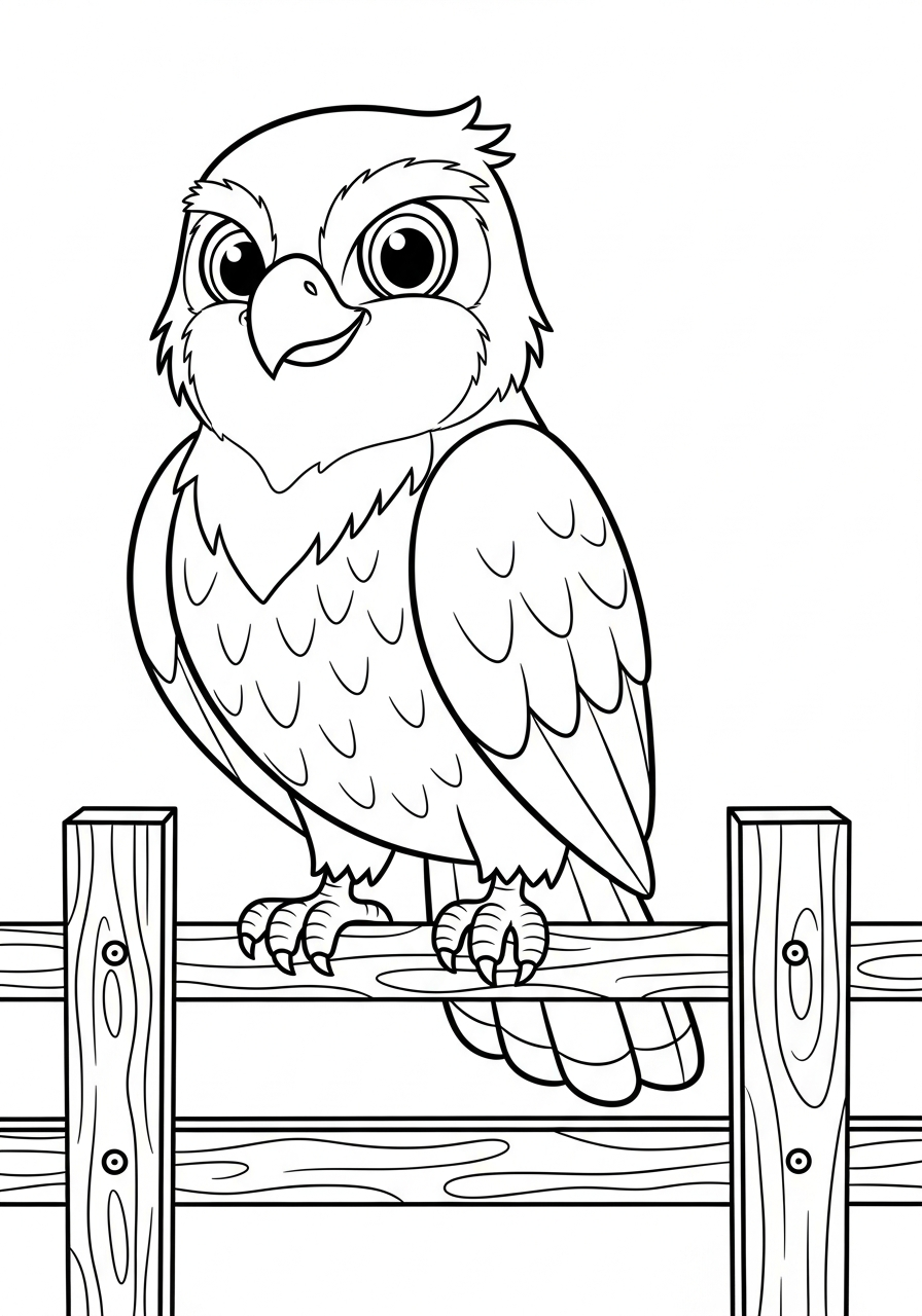 free Hawk tree coloring pages 1