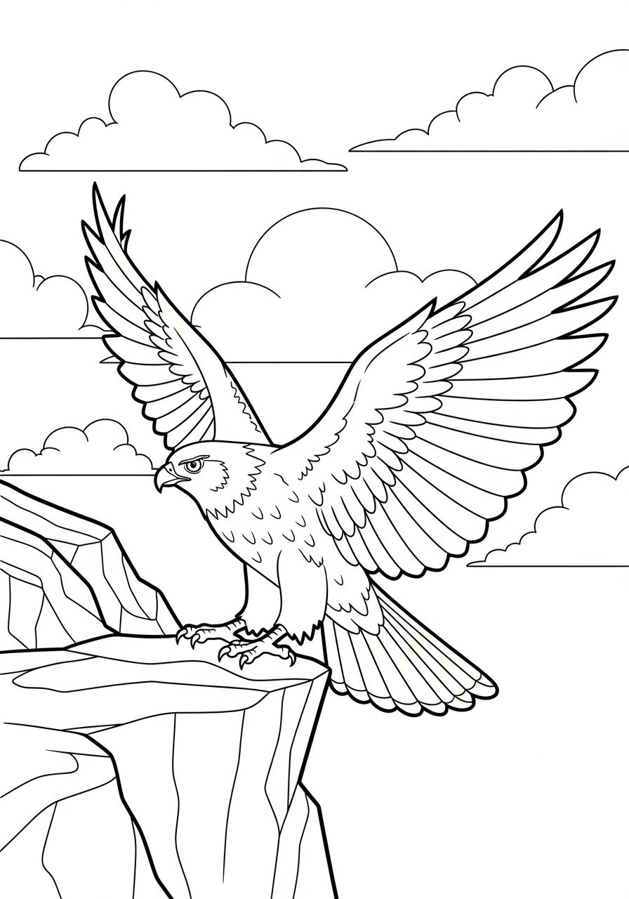 Hawk coloring pages printable free
