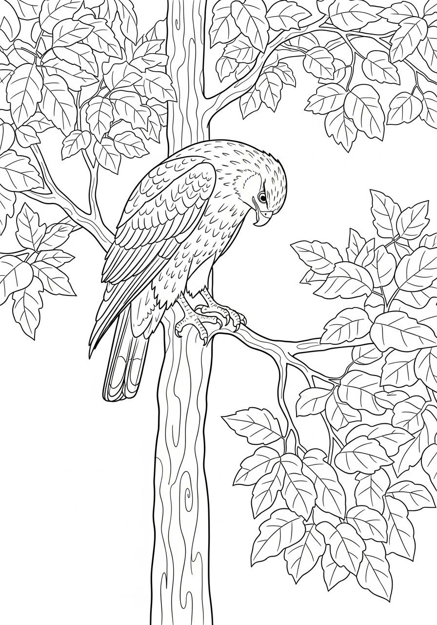 merry Hawk coloring pages