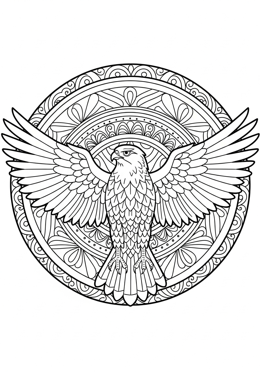 Hawk coloring pages printable free 1