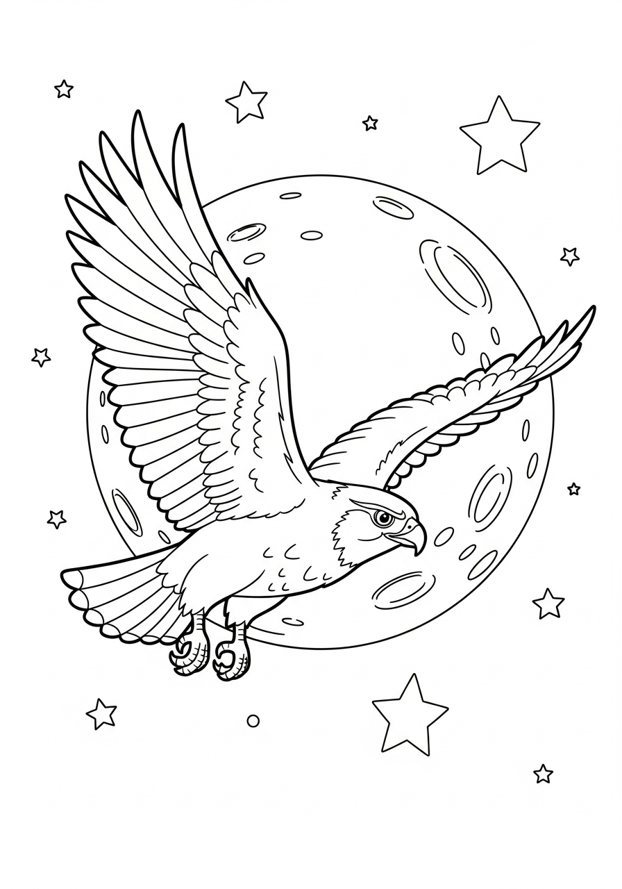 Hawk coloring pages pdf