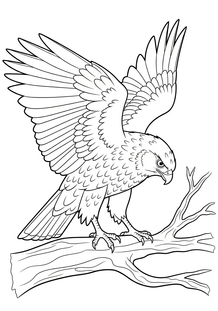 free adult Hawk coloring pages