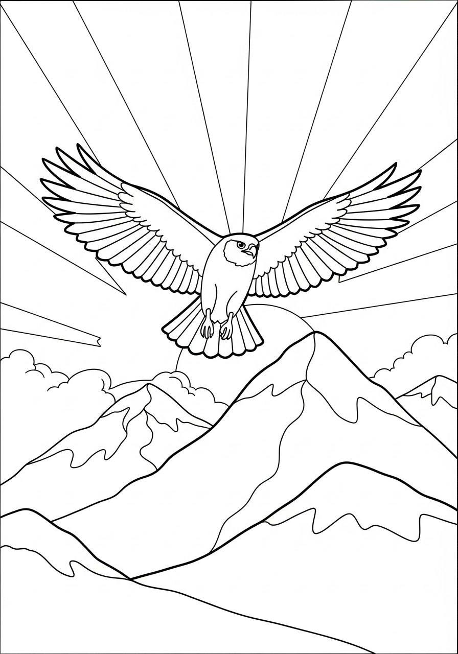 adult Hawk coloring pages