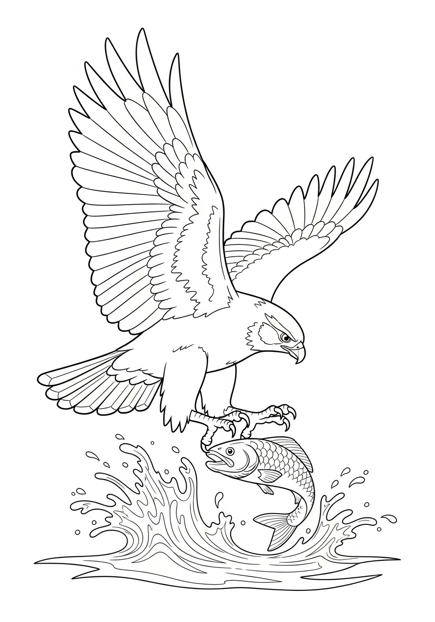 Hawk coloring pages