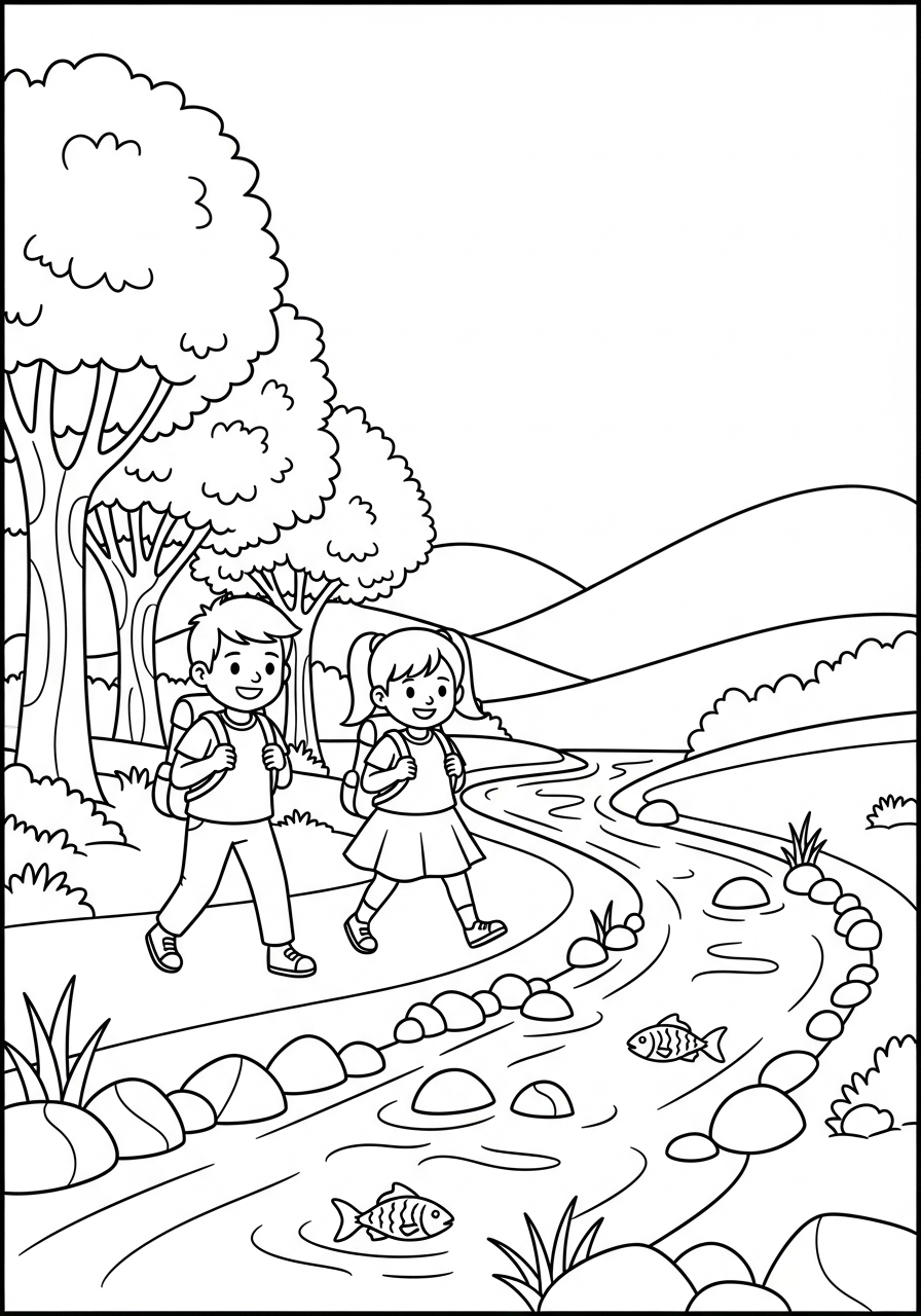 Hiking Coloring Pages 6 adult coloring pages Hiking