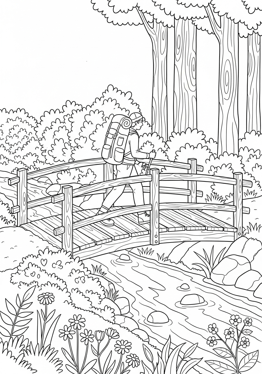 Hiking Coloring Pages 7 Hiking coloring pages