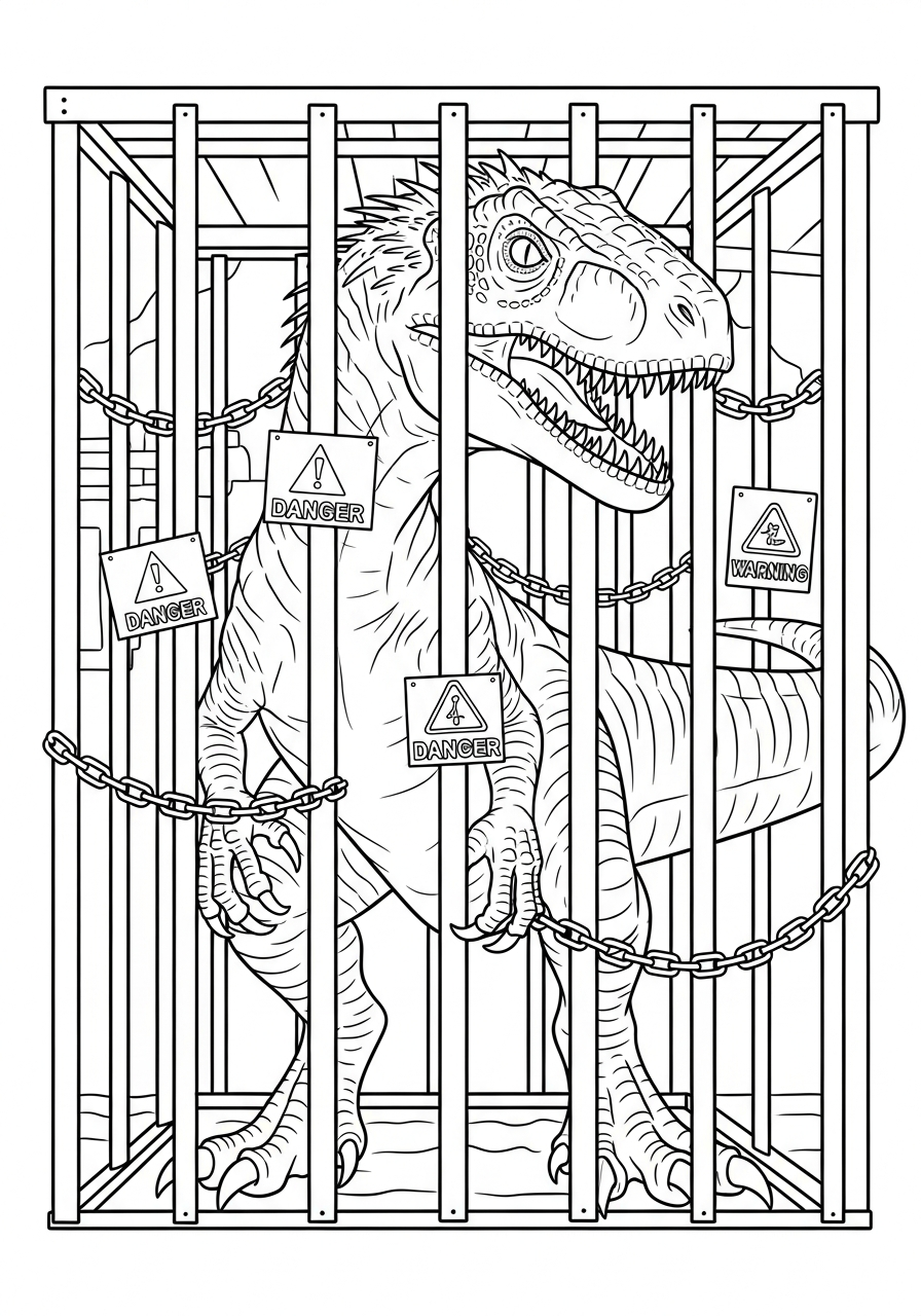 coloring pages for Indoraptor