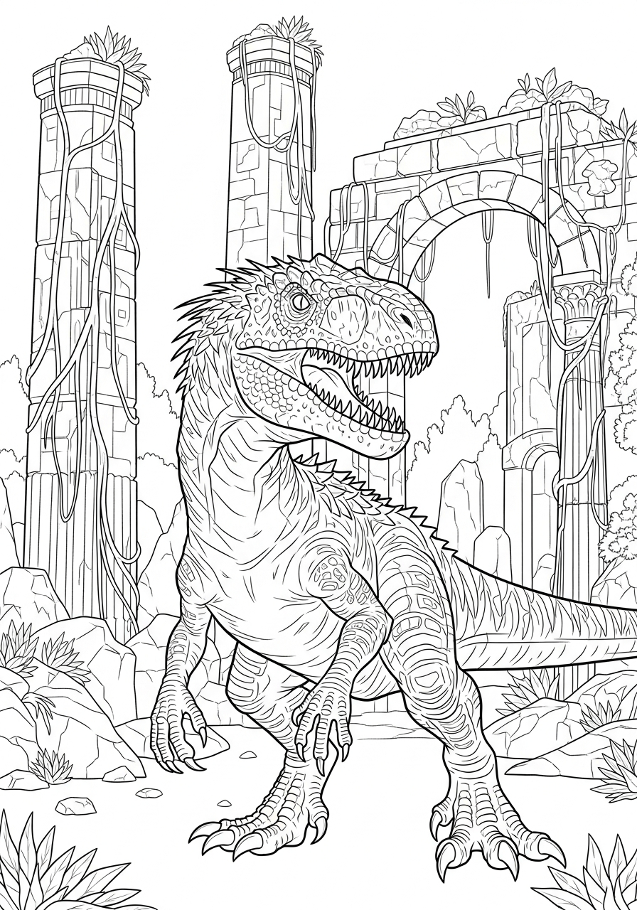 preschool Indoraptor coloring pages