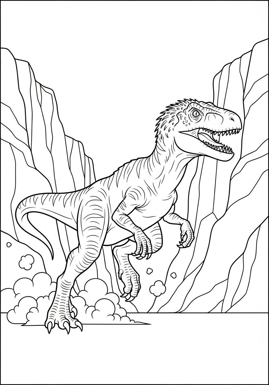 Indoraptor coloring pages easy