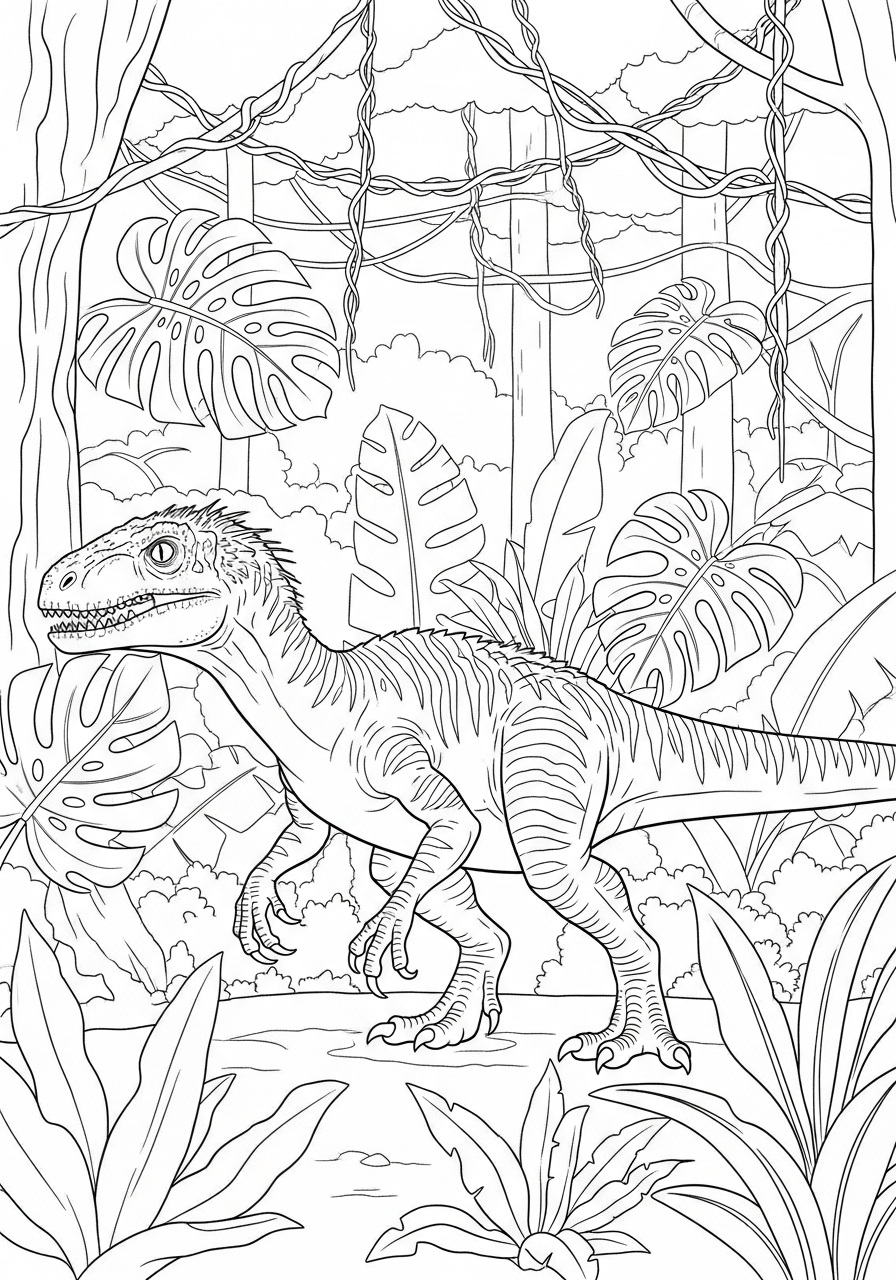 preschool Indoraptor coloring pages 1