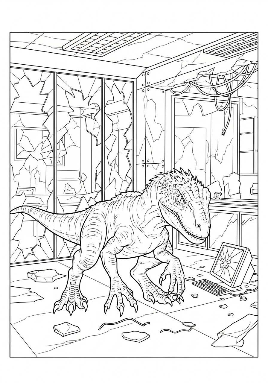 Indoraptor free coloring pages 2