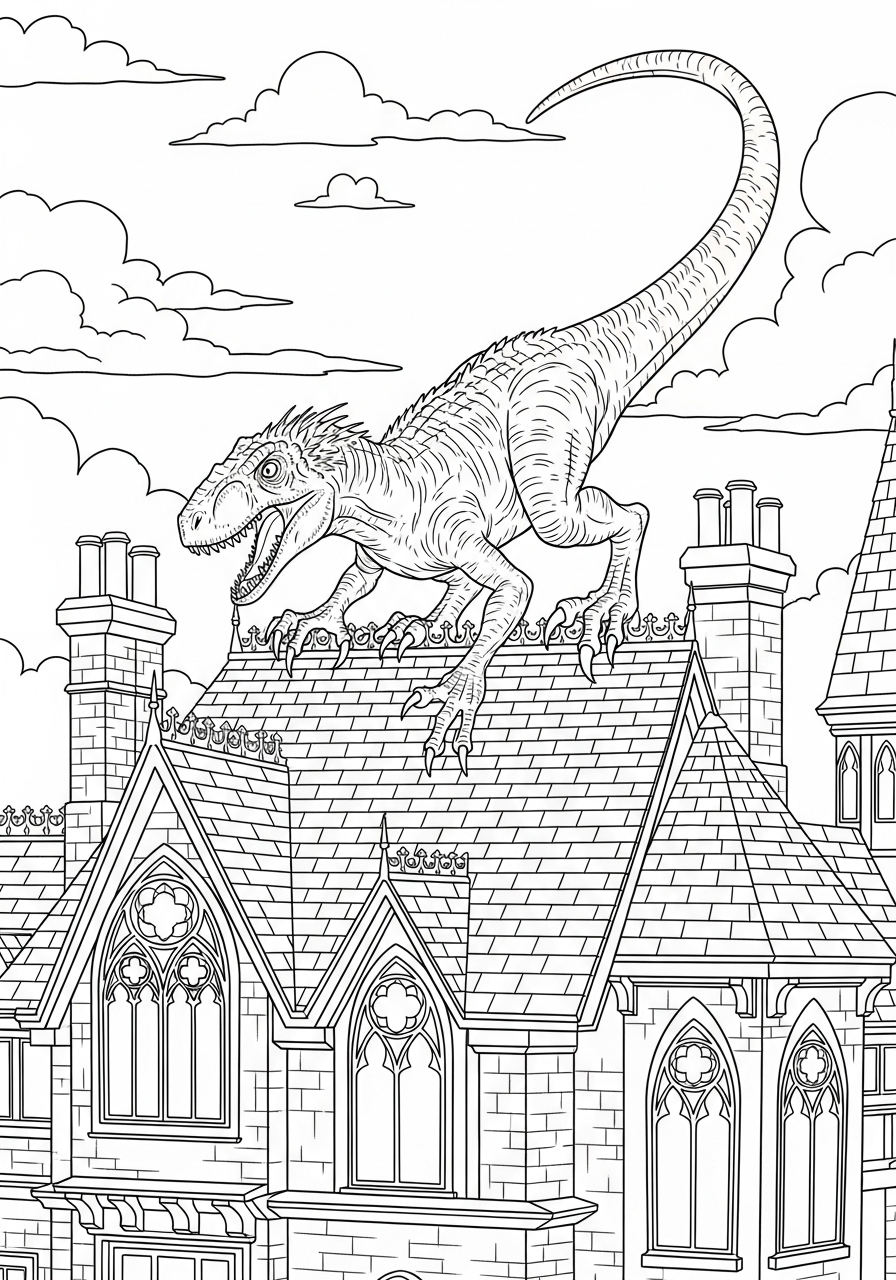 coloring pages Indoraptor