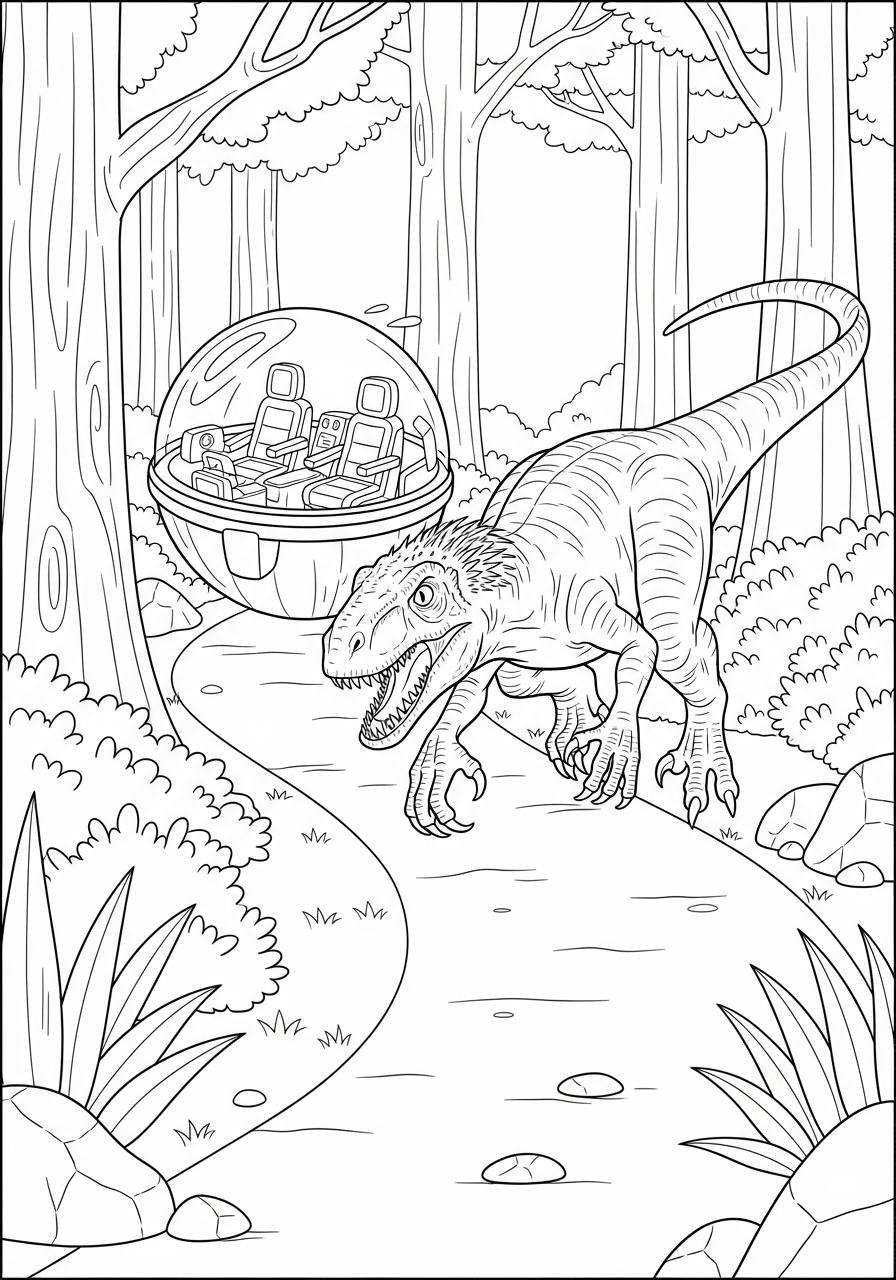 vintage Indoraptor coloring pages