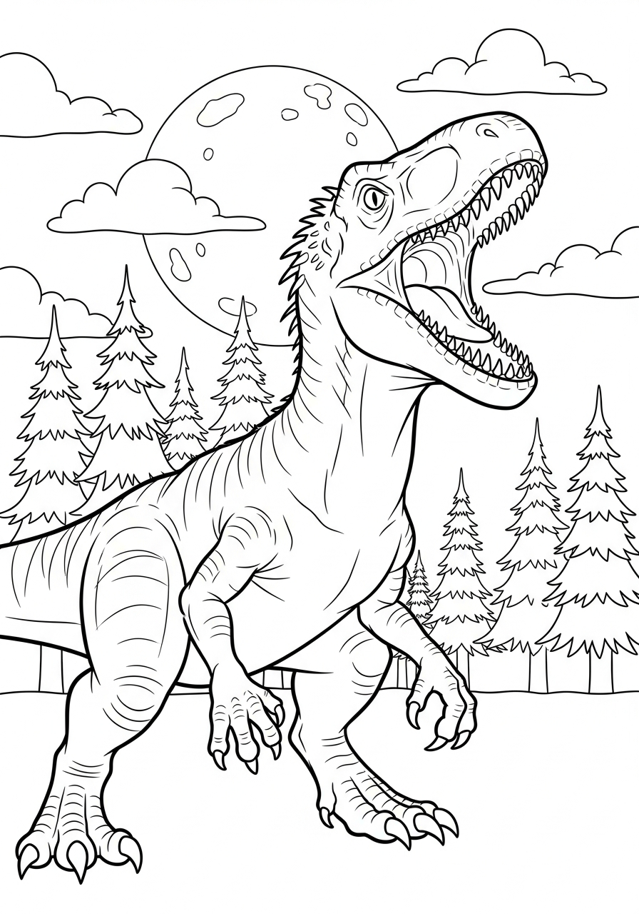 Indoraptor free coloring pages 1