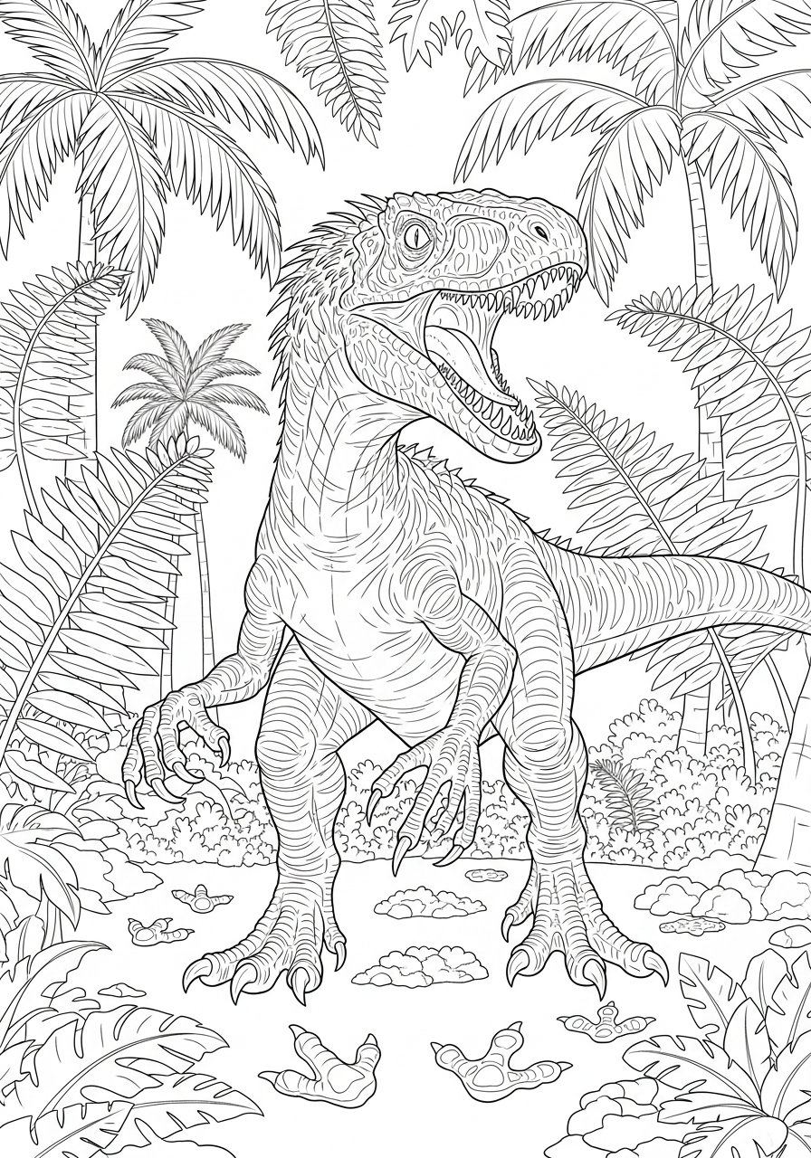 printable Indoraptor coloring pages for adults