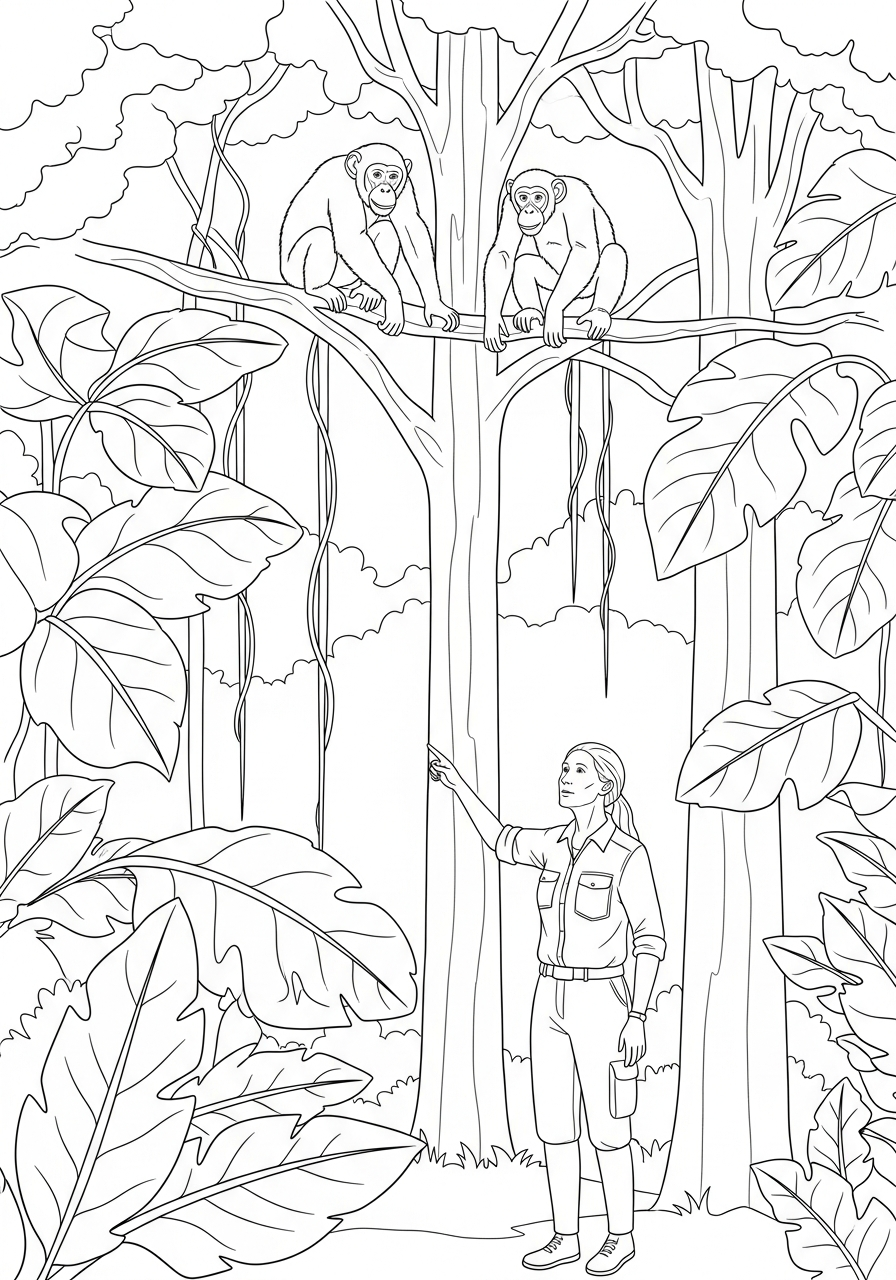 Jane Goodall Coloring Pages 13 printable coloring pages Jane Goodall