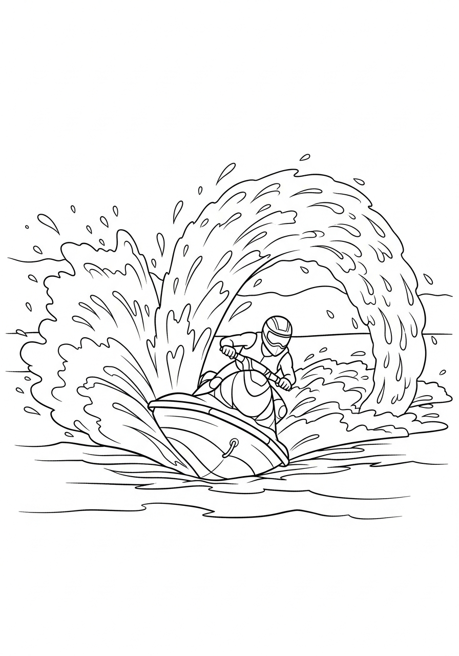 free printable Jet Ski coloring pages for adults