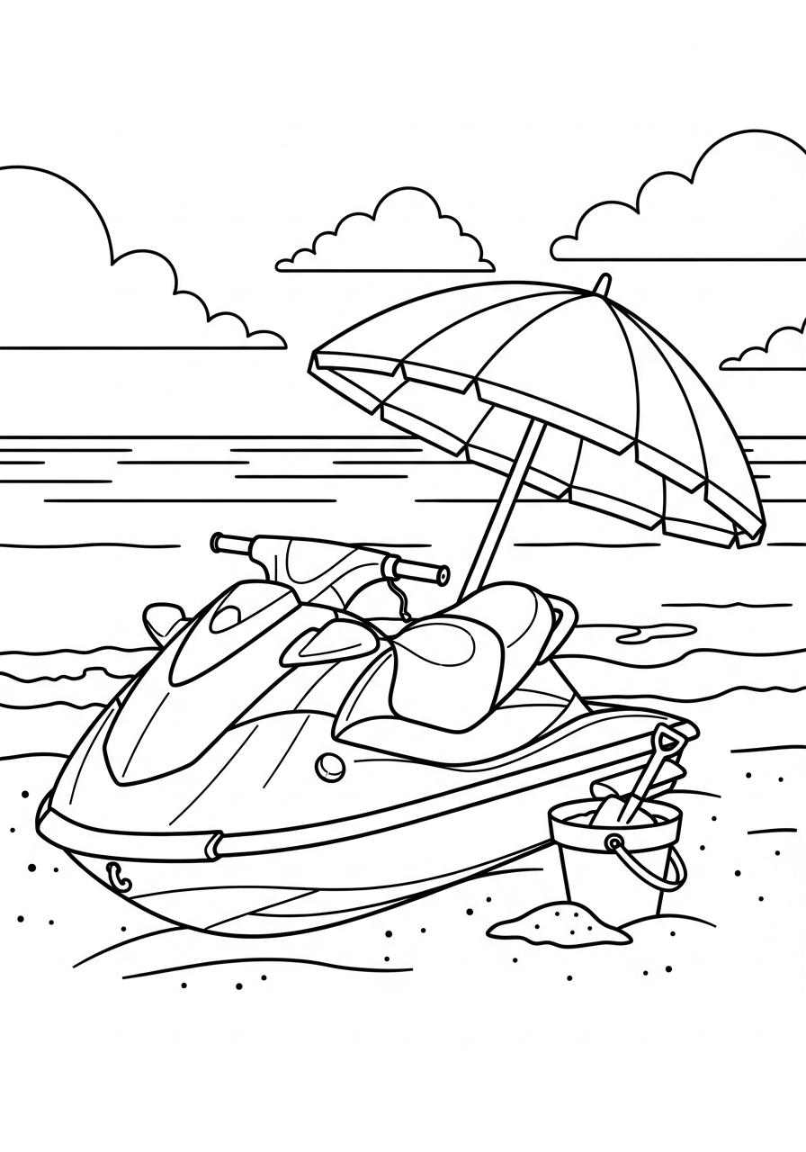 merry Jet Ski coloring pages