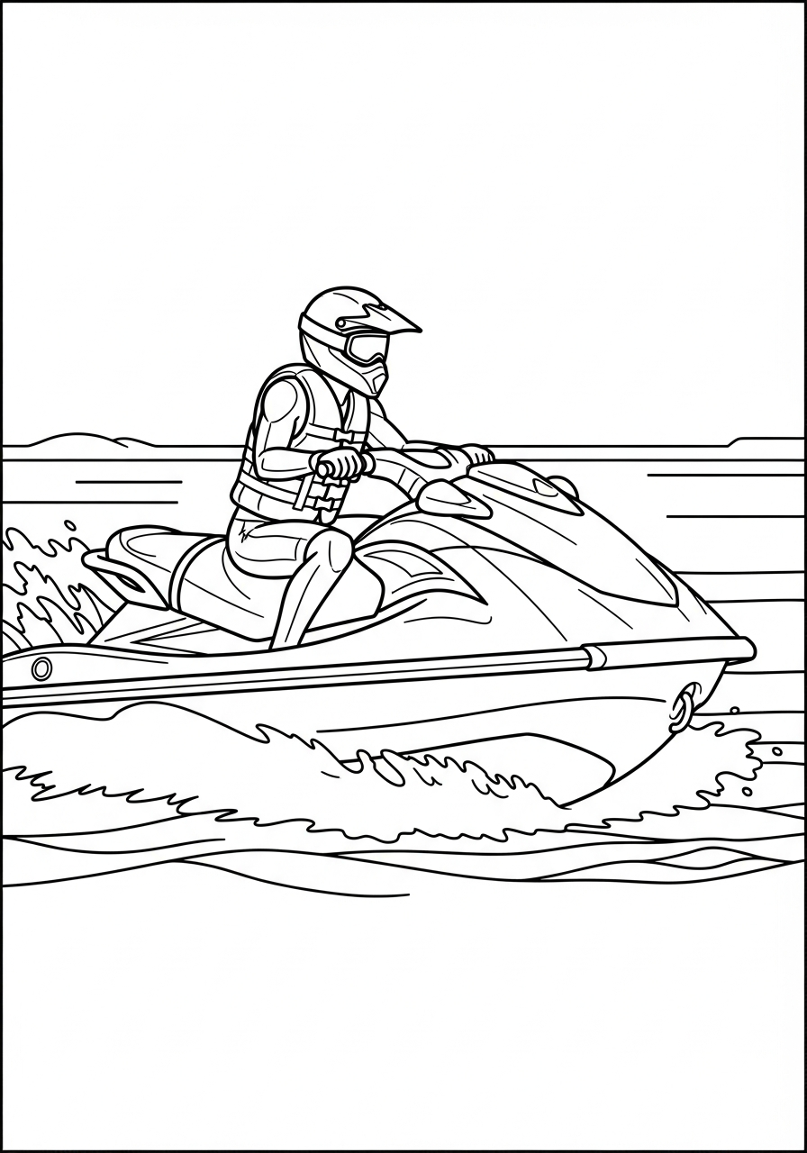 printable coloring pages Jet Ski