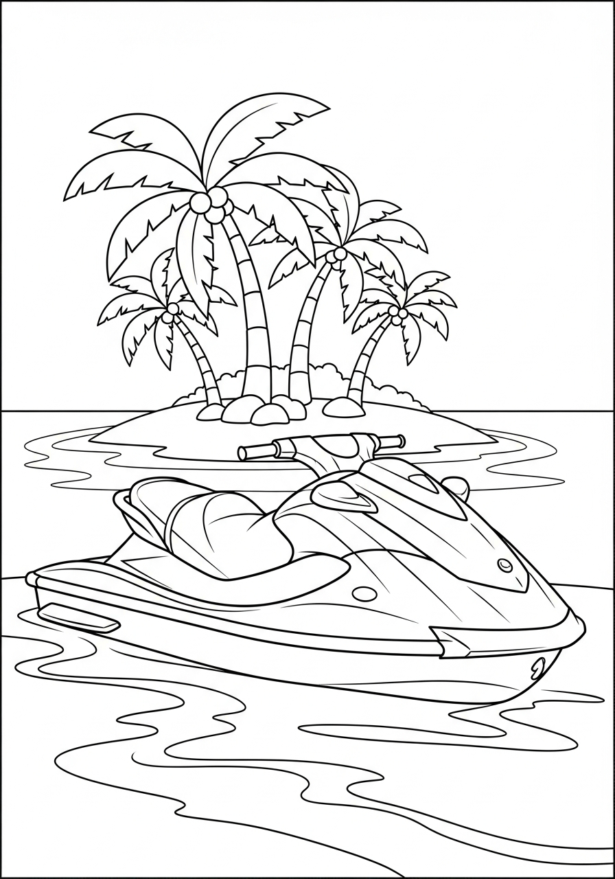 coloring pages printable Jet Ski