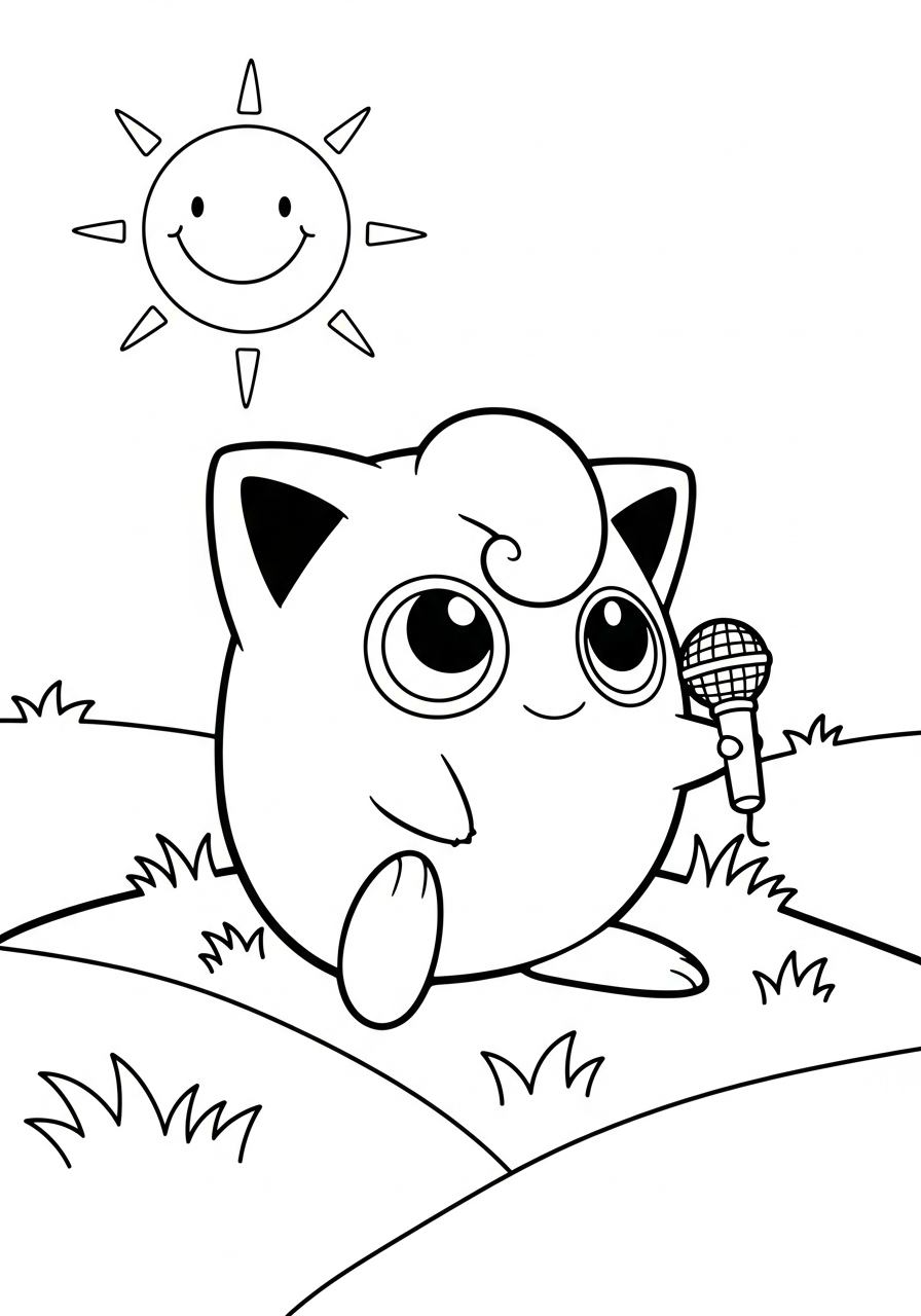 free Jigglypuff coloring pages for kids