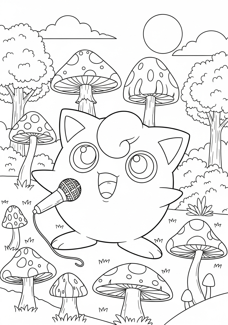 free printable coloring pages Jigglypuff
