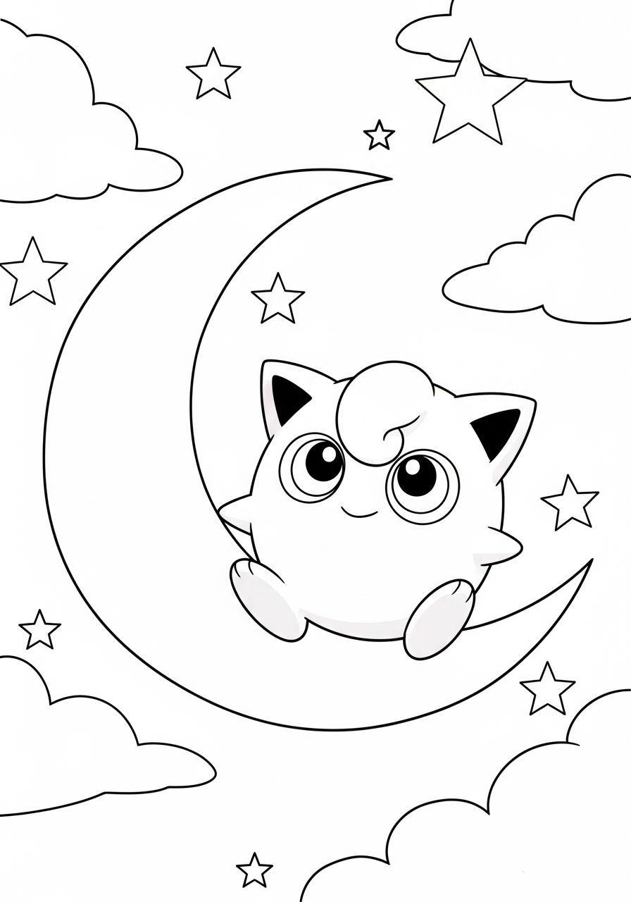 free printable Jigglypuff coloring pages