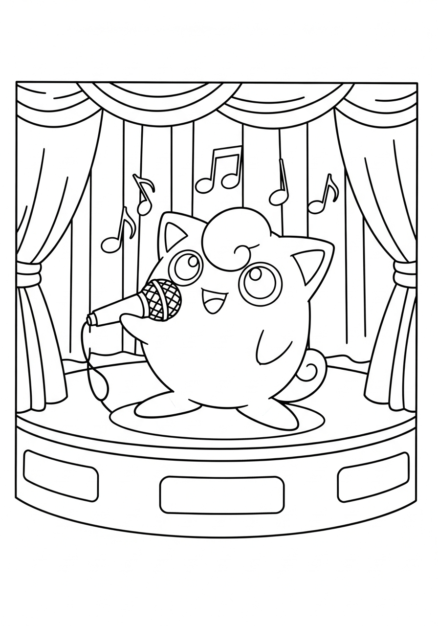 free printable Jigglypuff coloring pages 1